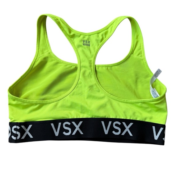 Victoria's Secret VSX Sport Neon Green Sports Bra Size L Gym Training Running - Picture 3 of 6